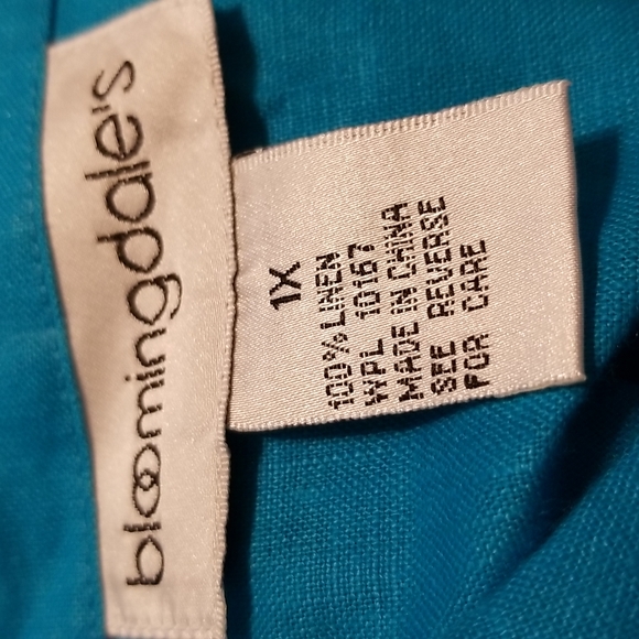 Bloomingdale's Tops Bloomingdales Plus Linen Buttondown Tunic Shirt